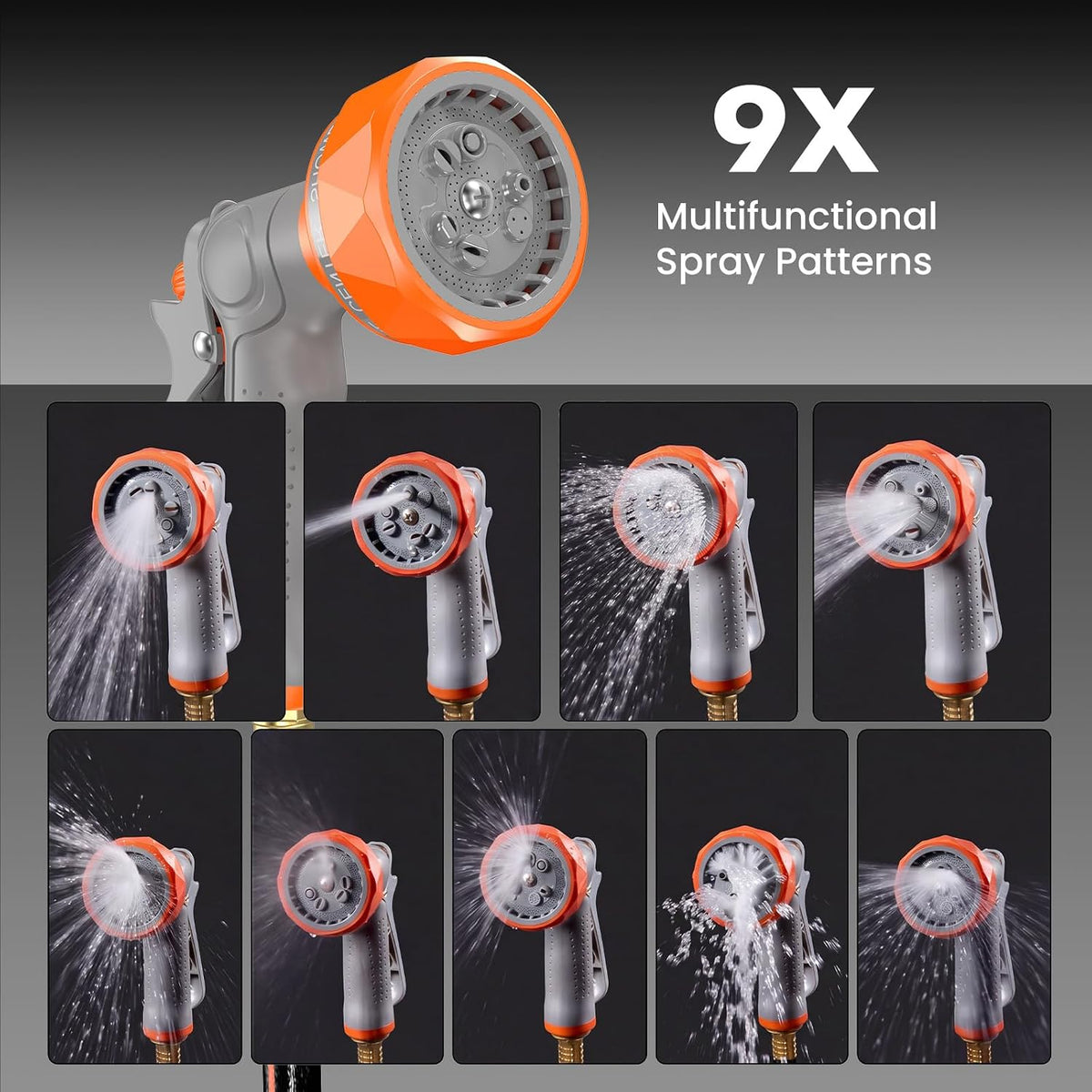 Retractable Garden Hose Reel, 1/2'' X 65 Ft Water Hose with Nozzle
