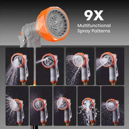 Retractable Garden Hose Reel, 1/2'' X 65 Ft Water Hose with Nozzle