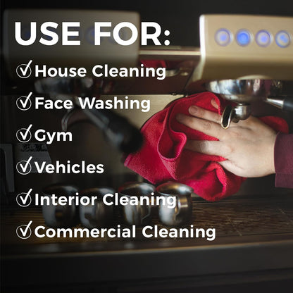- All-Purpose Microfiber Terry Cleaning Towels - Commercial Grade, Highly Absorbent, Lint-Free, Streak-Free, Kitchens, Bathrooms, Offices, 300Gsm, 12In X 12In, Grey (12-Pack)